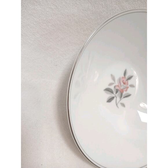 Noritake Rosales 9" Lrg Bowl Pink Rose Silver Edge 5790 Hand Painted Replacement - Picture 9 of 16